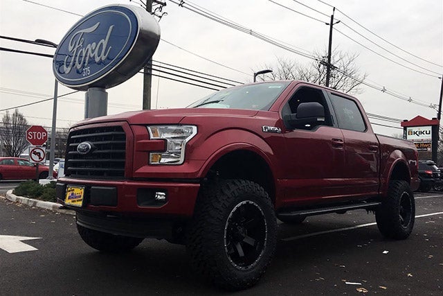 Custom Dark Red Lifted F-150 at All American Ford of Hackensack in Hackensack NJ
