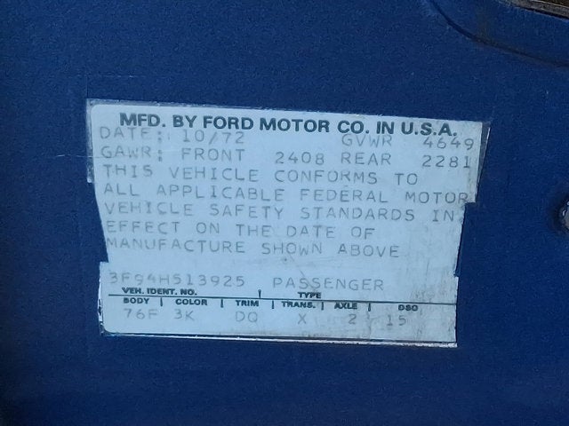 1973 MERCURY COUGAR Base